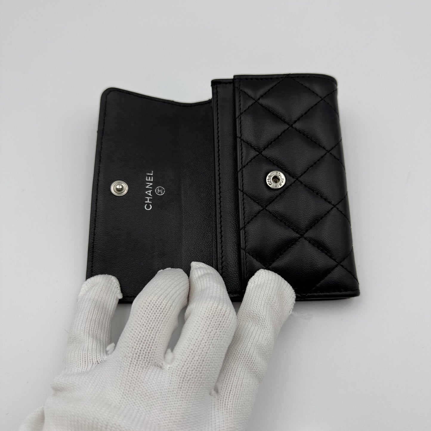 Chanel Black Quilted Classic Lambskin Card Holder