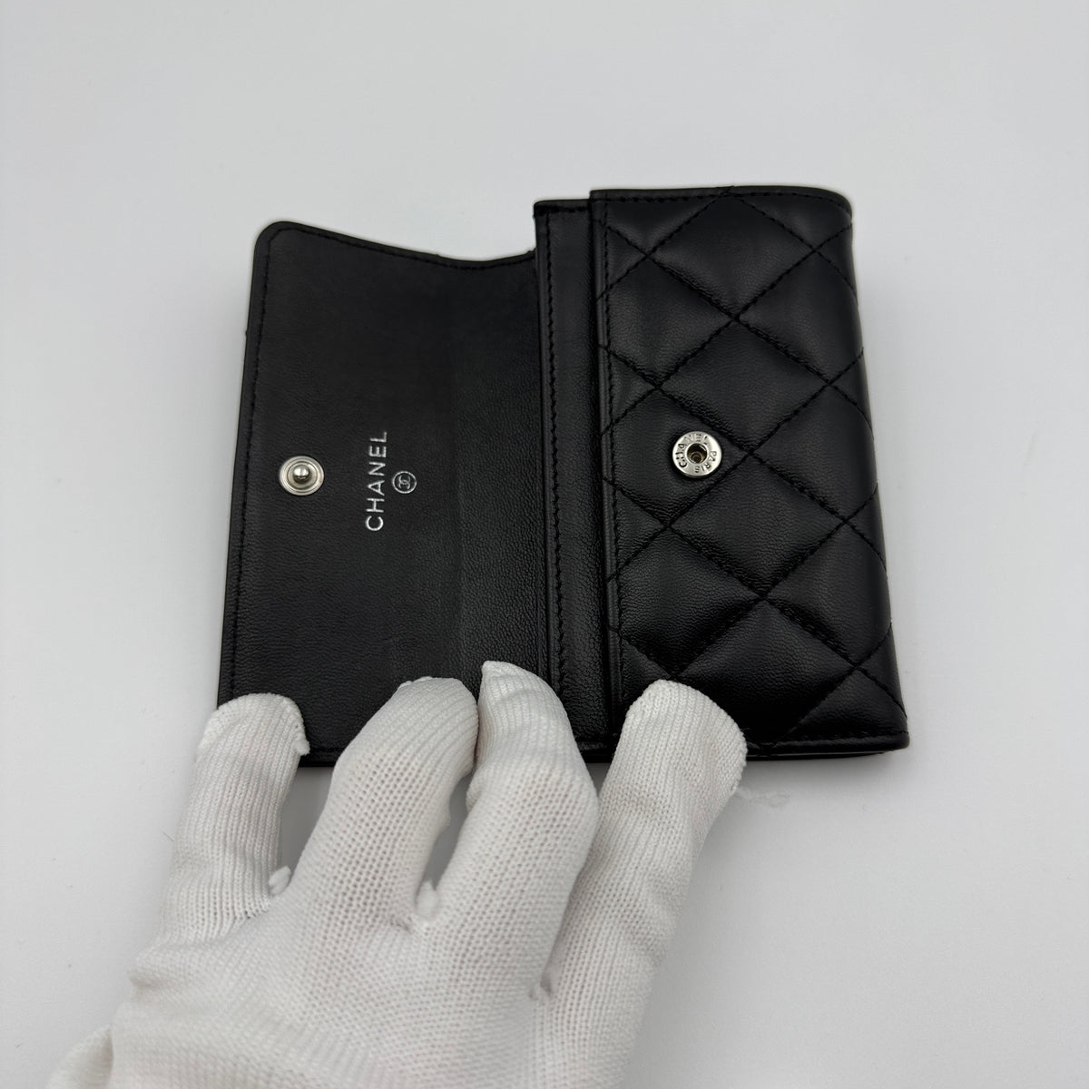 Chanel Black Quilted Classic Lambskin Card Holder — view 4 of 9 Black Quilted Classic Lambskin Card Holder, view 4 of 9