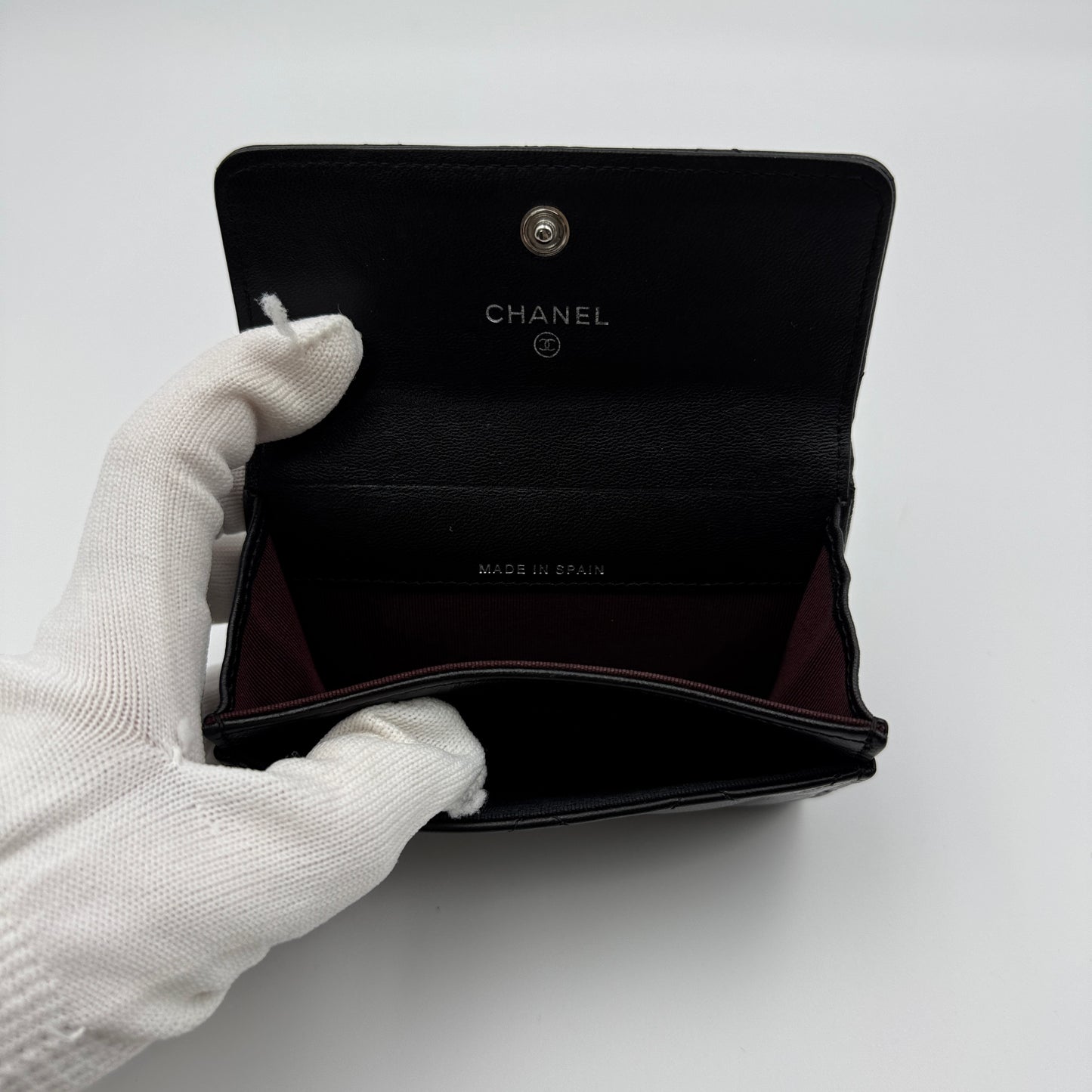 Chanel Black Quilted Classic Lambskin Card Holder