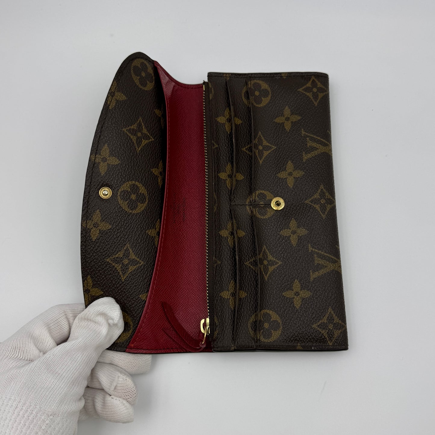 Emilie Wallet Monogram Red