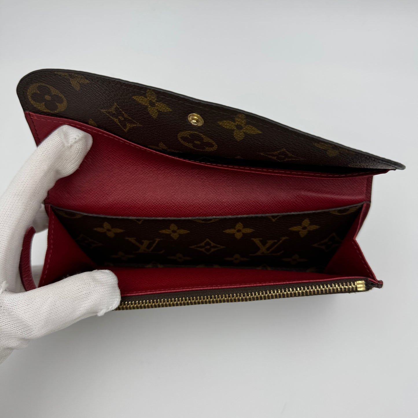 Emilie Wallet Monogram Red