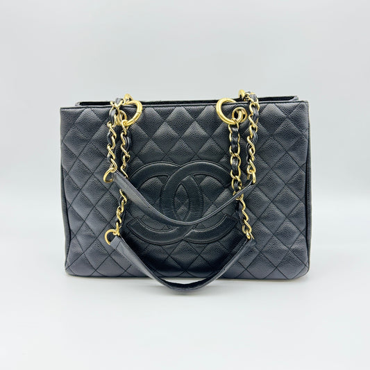 Caviar Grand Shopping Tote Gold Hardware