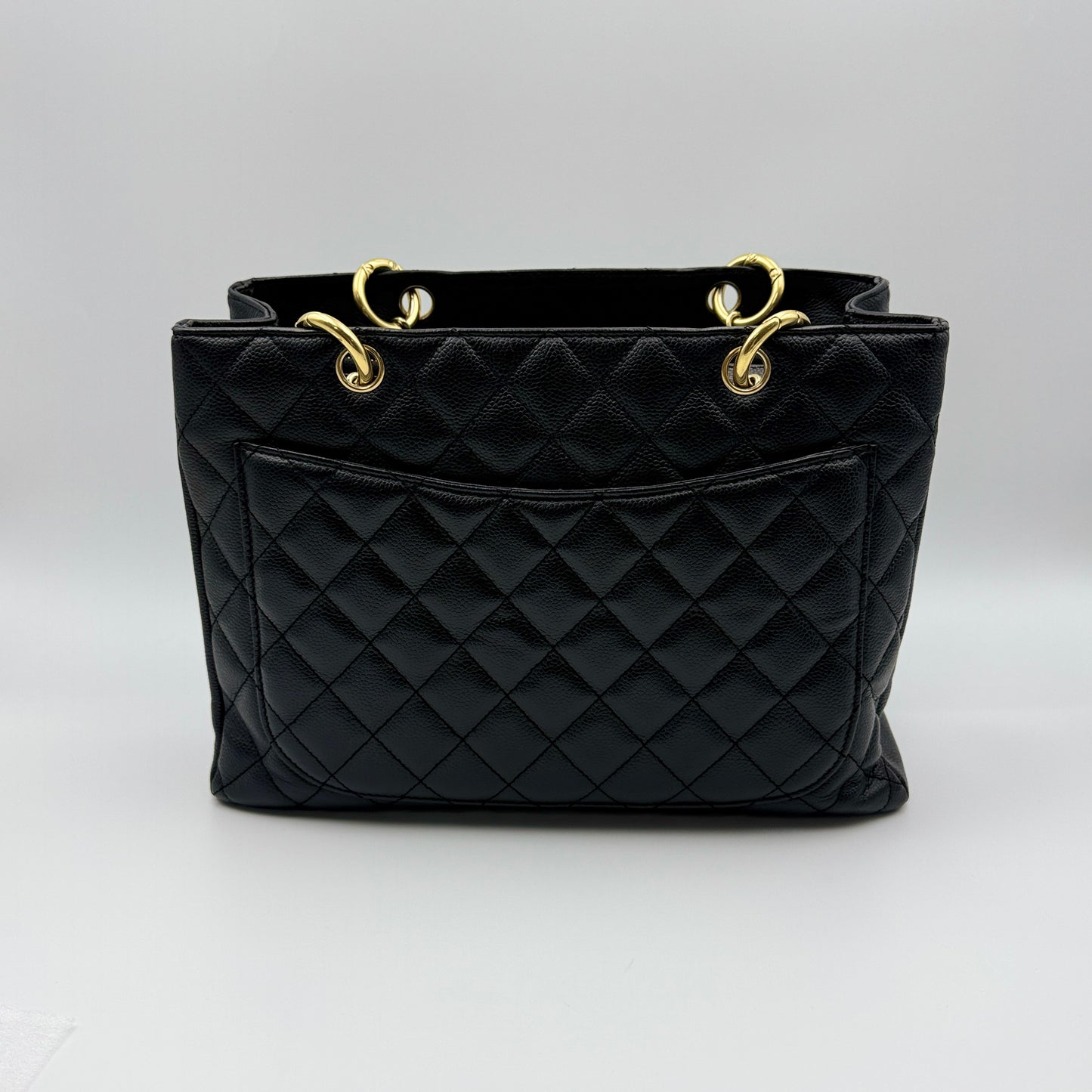 Caviar Grand Shopping Tote Gold Hardware