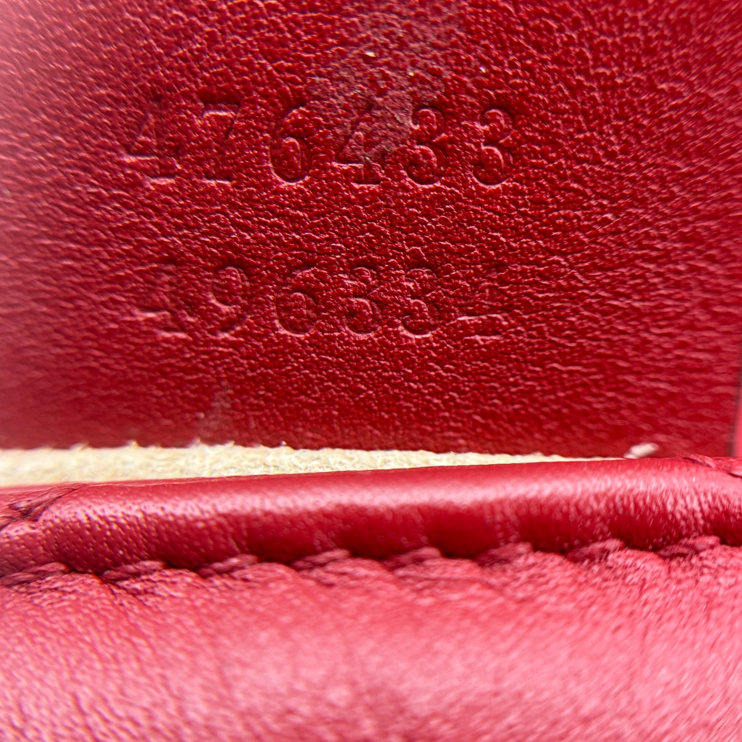 Calfskin Matelasse Super Mini GG Marmont Shoulder Bag Hibiscus Red