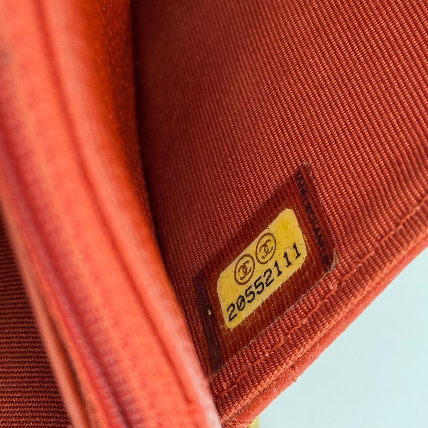 WOC Quilted Caviar Leather Crossbody Wallet Red Orange Tangerine Color