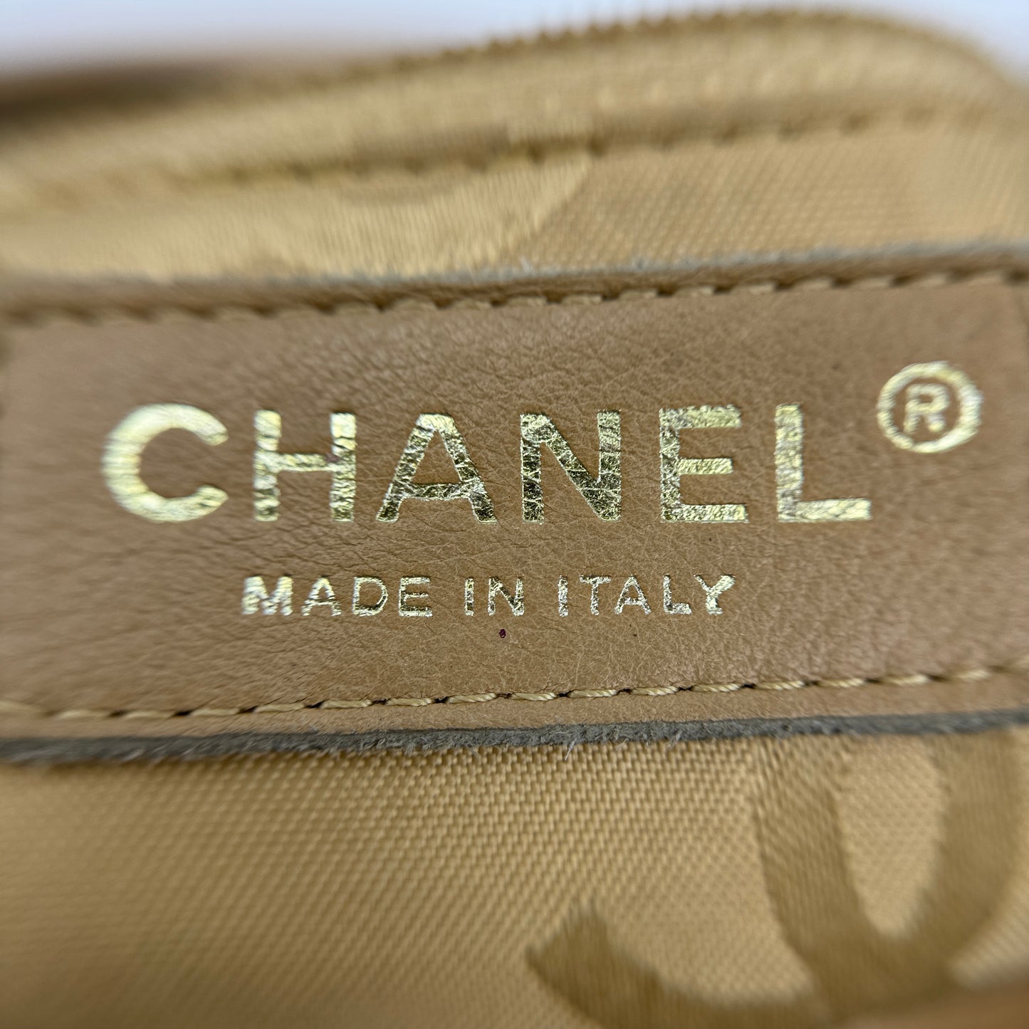 Quilted CC Shoulder Bag Beige