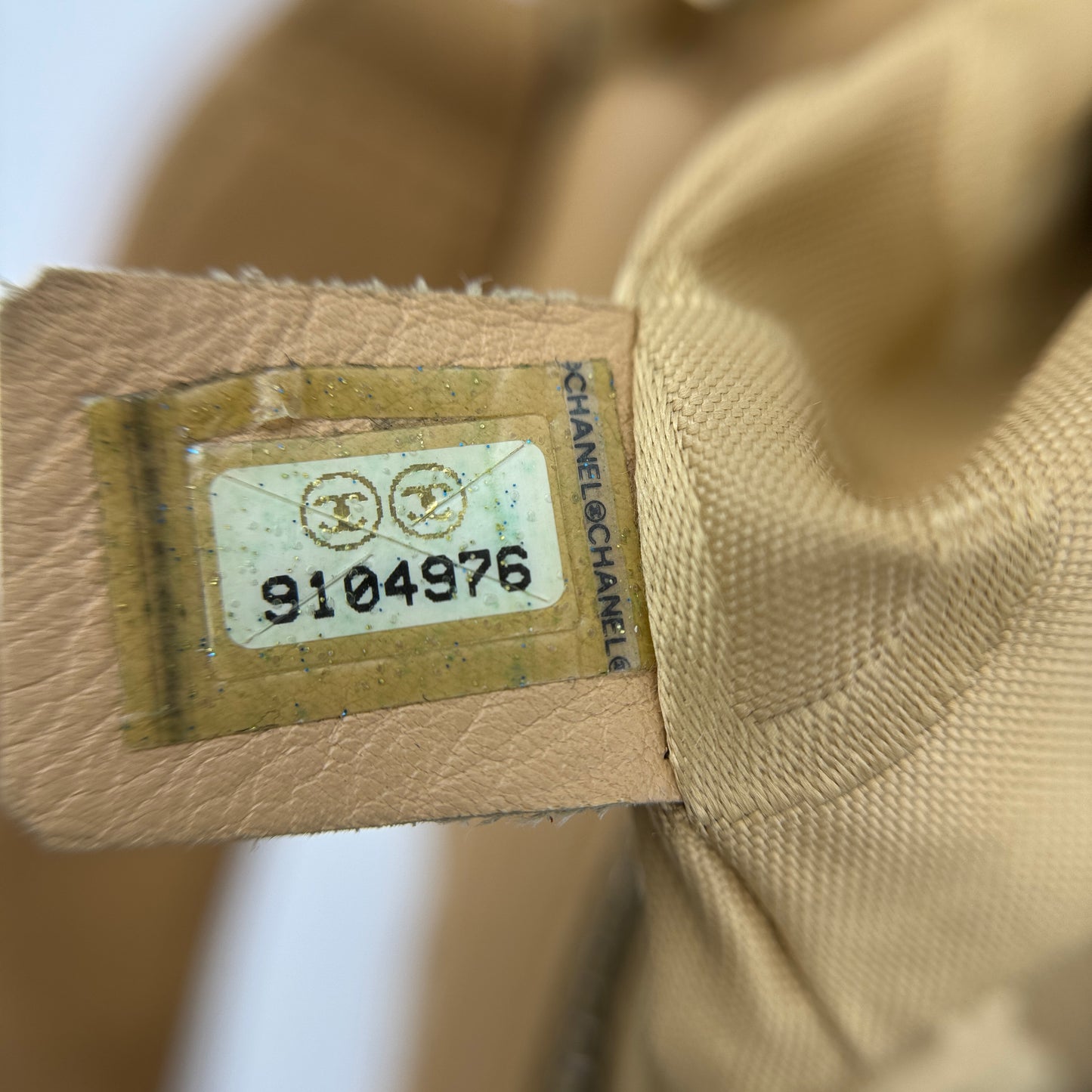 Quilted CC Shoulder Bag Beige