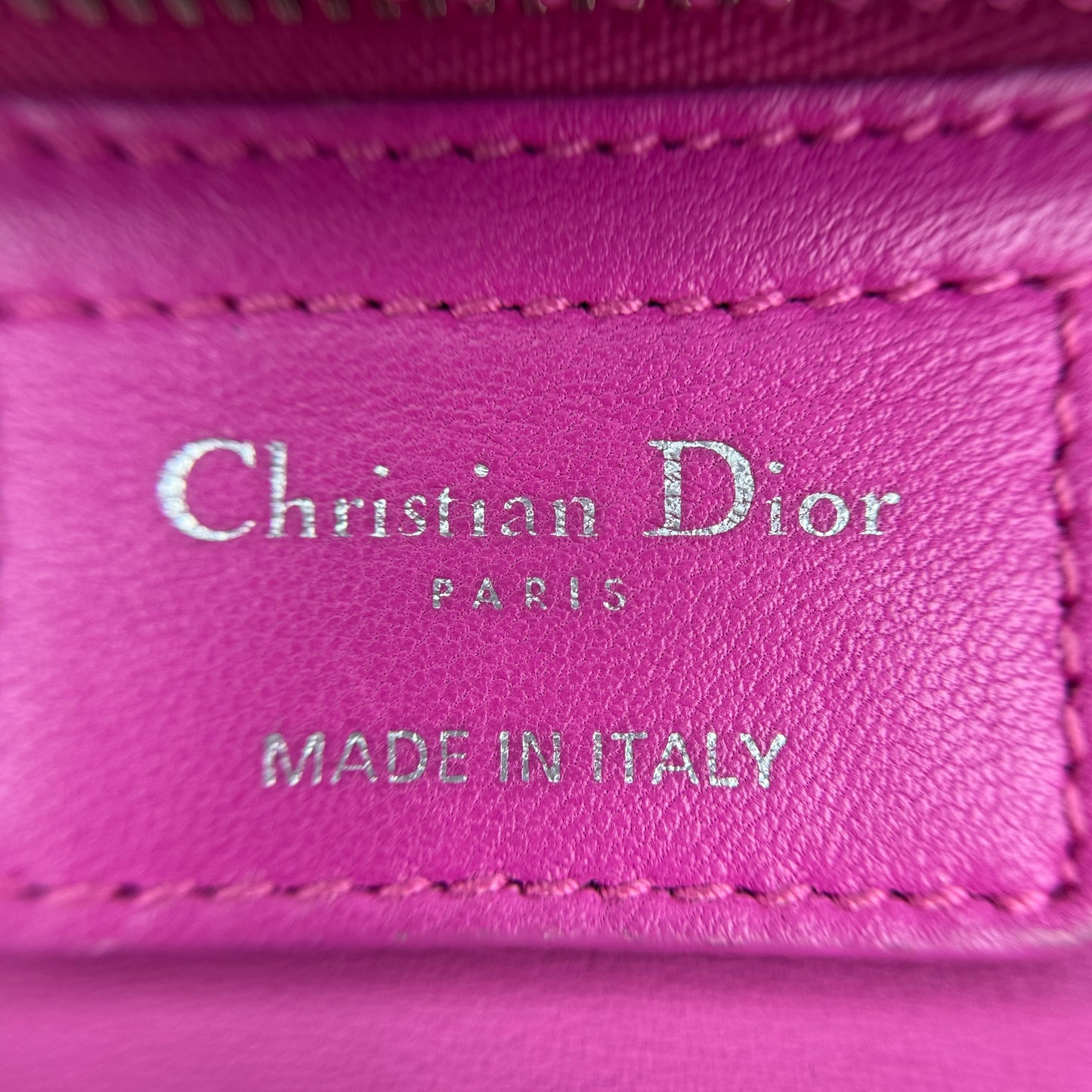 Lambskin Cannage Medium Lady Dior Pink