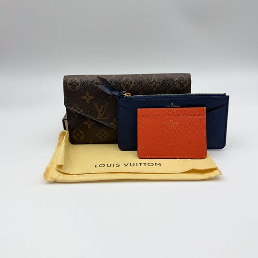 Jeanne Monogram Canvas Wallet Rose Ballerine