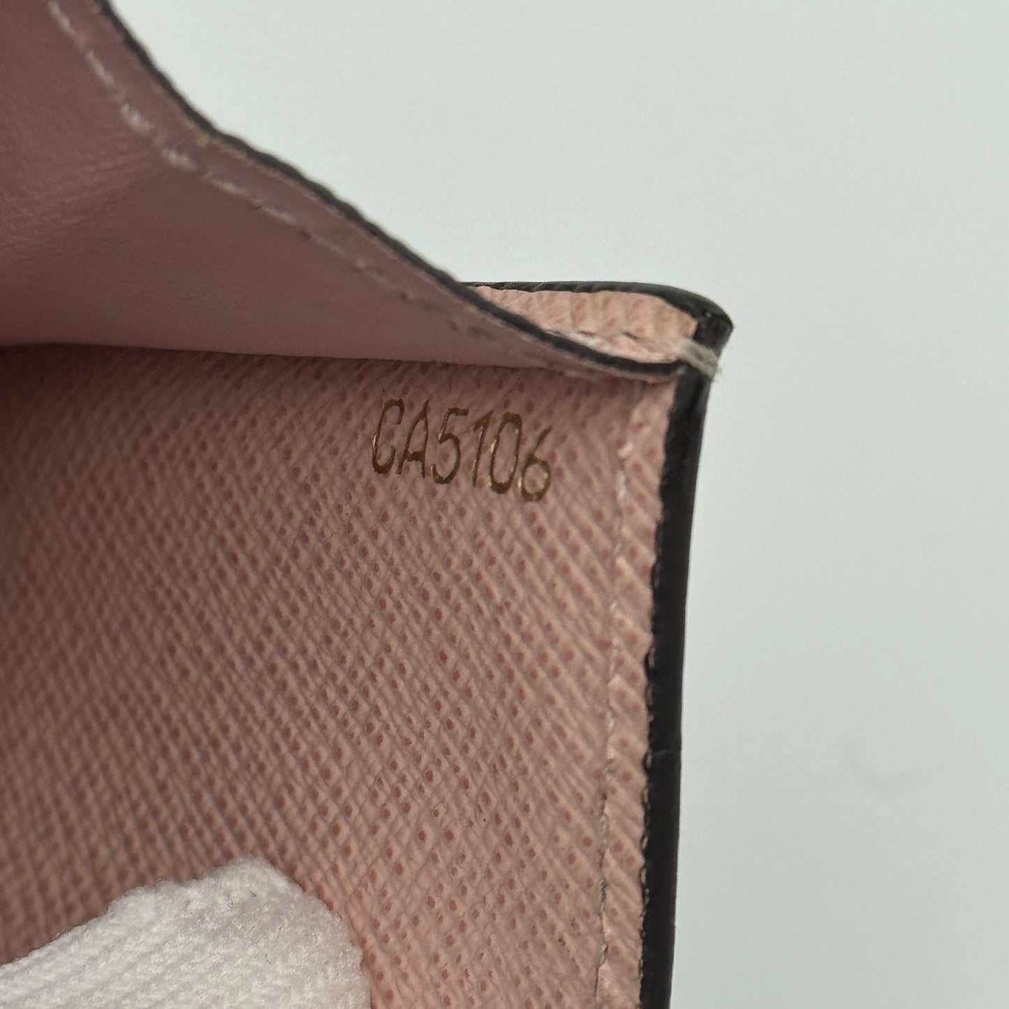 Jeanne Monogram Canvas Wallet Rose Ballerine