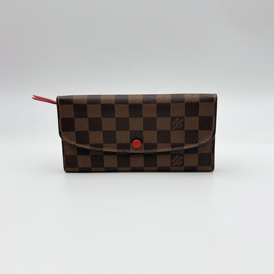 Louis Vuitton Damier Ebene Canvas Emilie Wallet