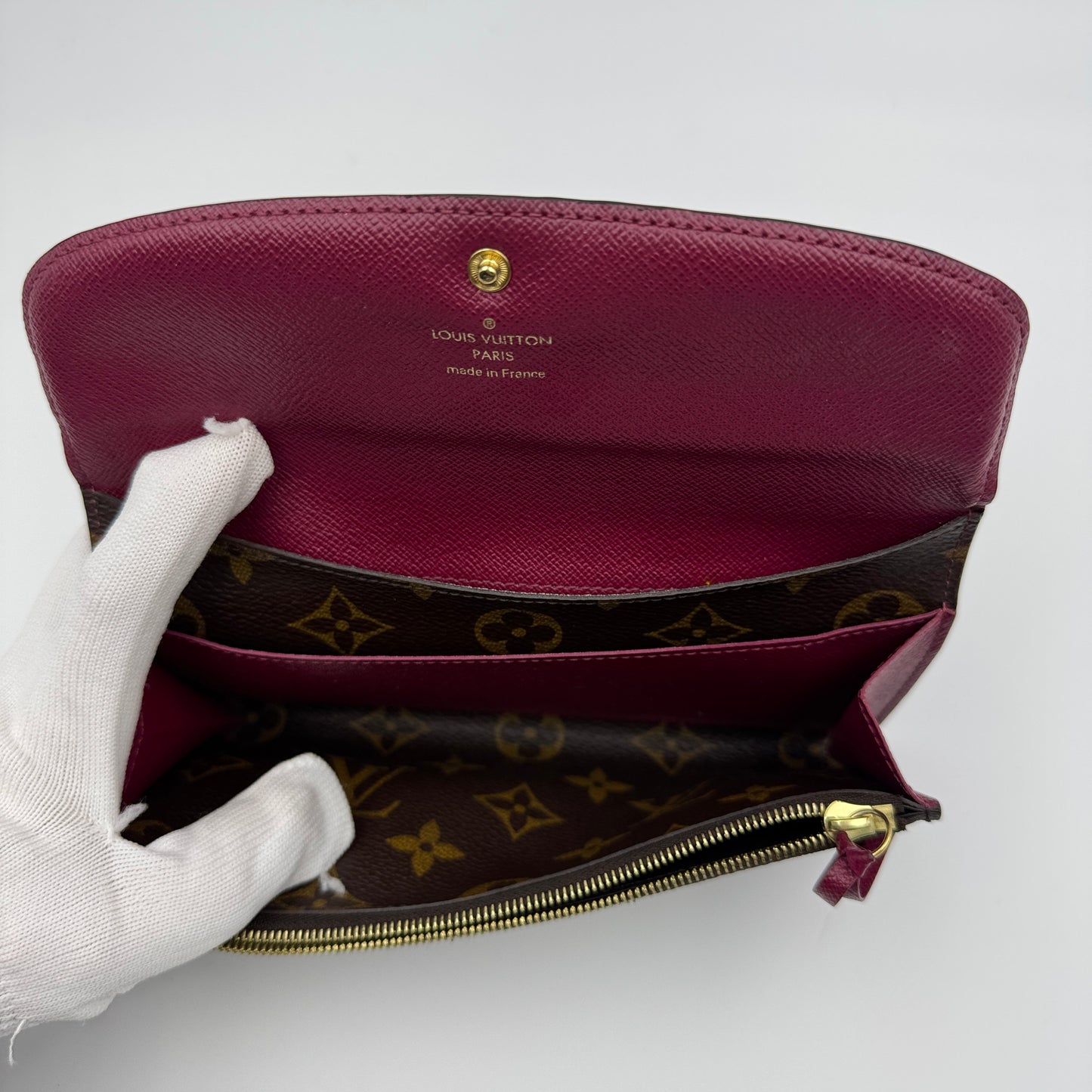 Emilie Wallet Monogram Newer Berry