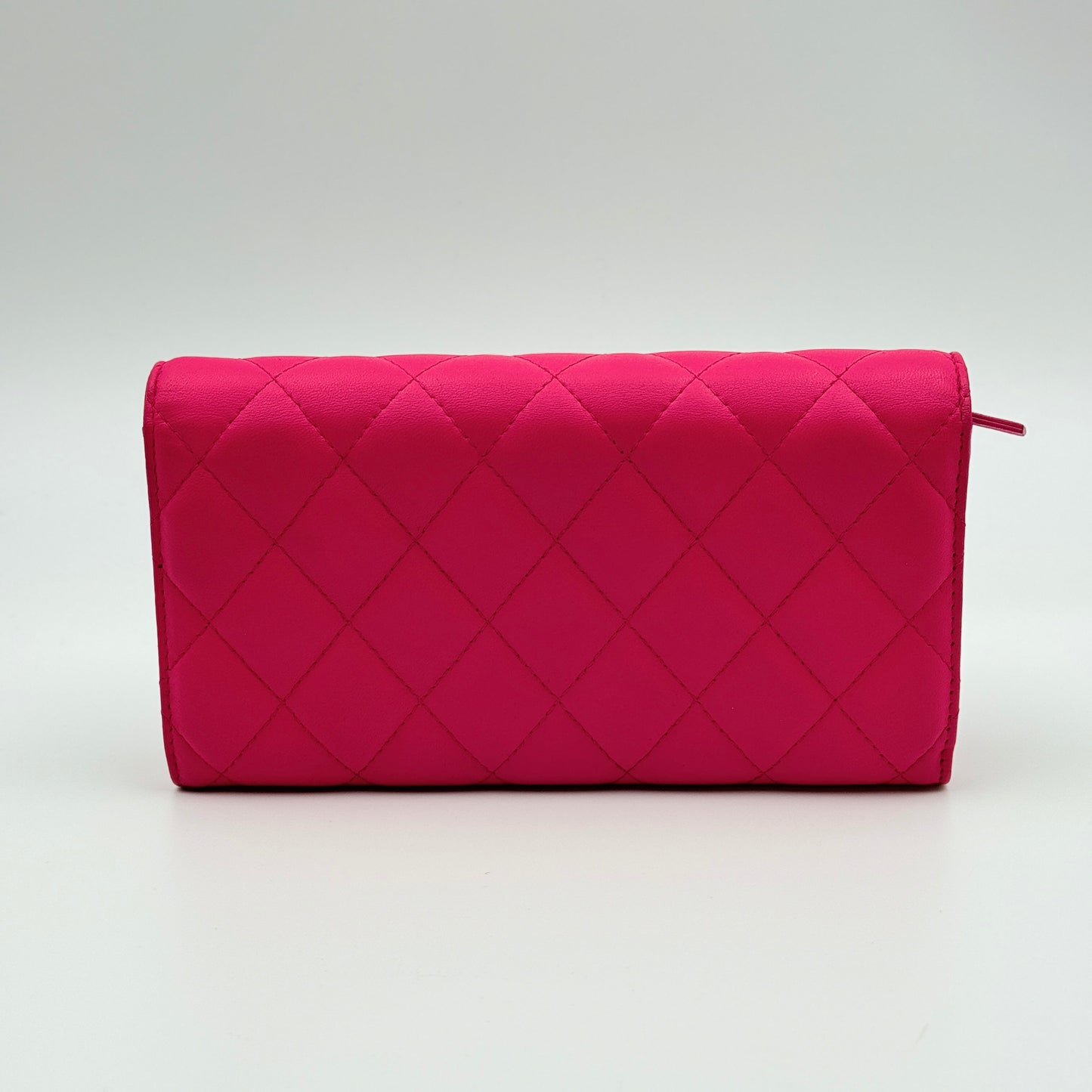 Pink Lambskin Leather Wallet