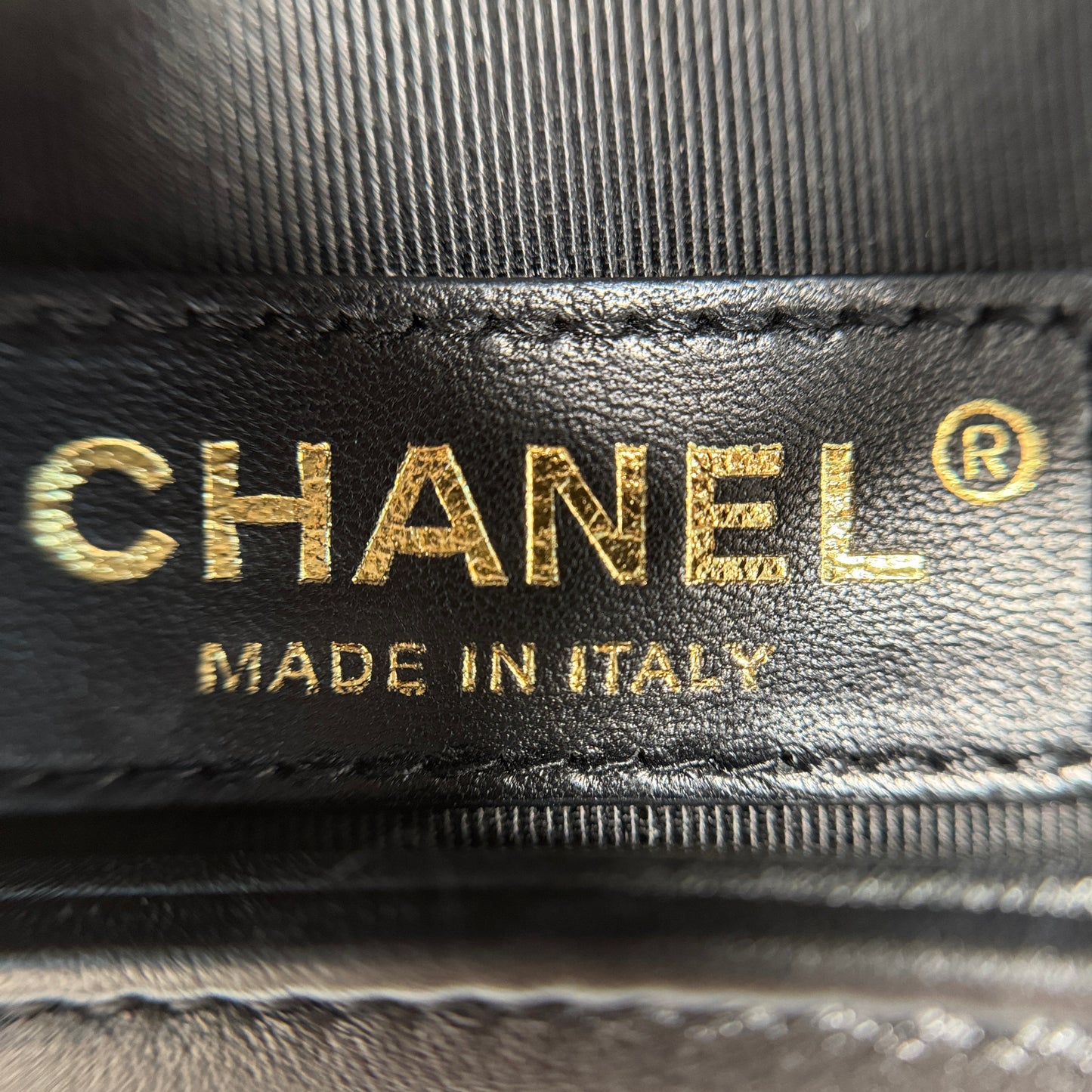 Lambskin Quilted Old Medium Boy Flap Black