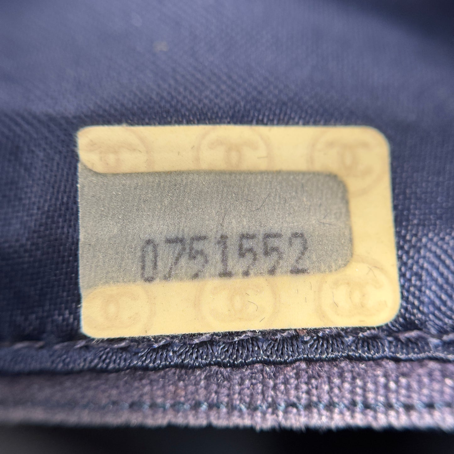 Shoulder Bag Matelasse Drawstring Type Chain Shoulder Lambskin Navy Gold-Tone Hardware