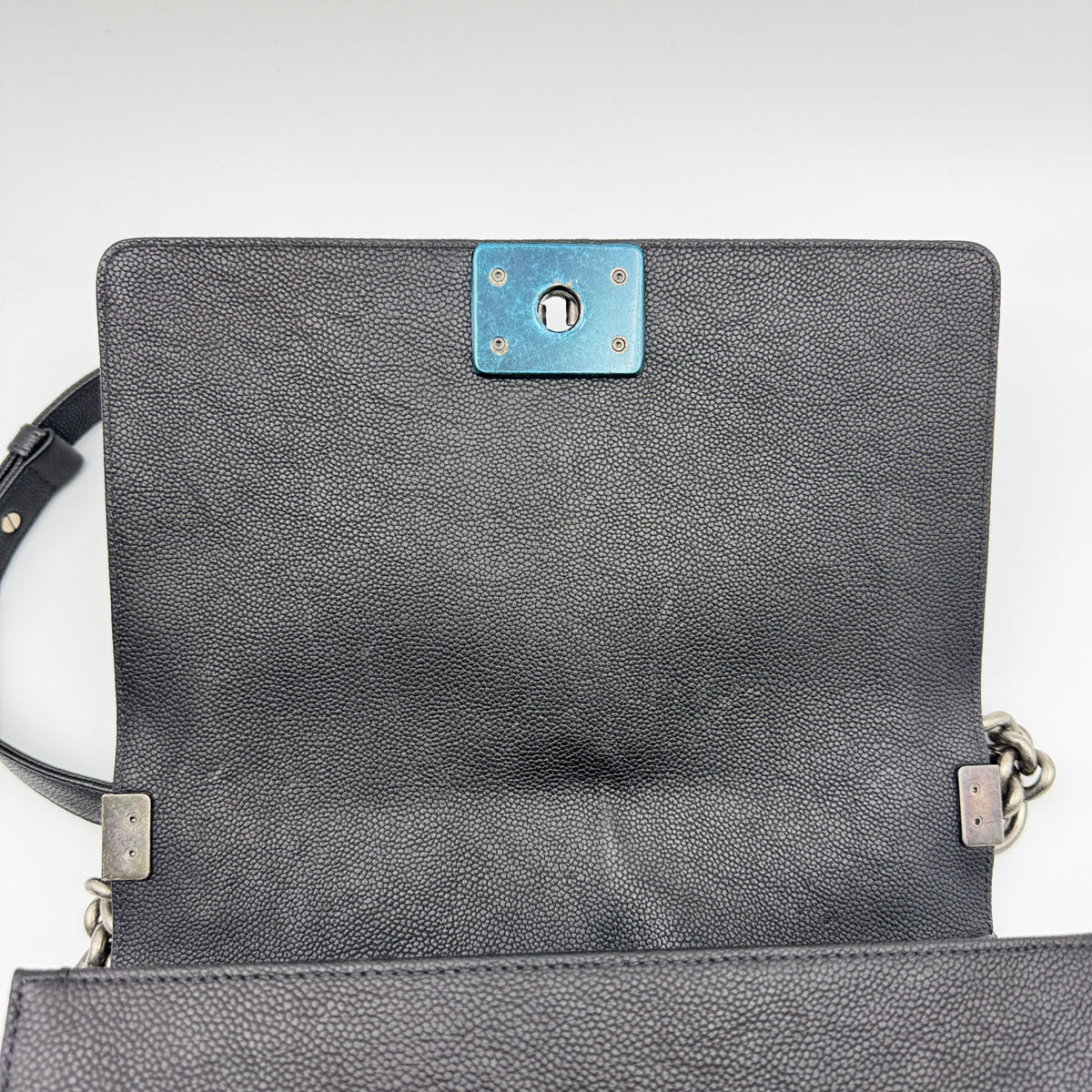Chanel Caviar Quilted Old Medium Boy Flap Black — view 4 of 9 Caviar Quilted Old Medium Boy Flap Black, view 4 of 9