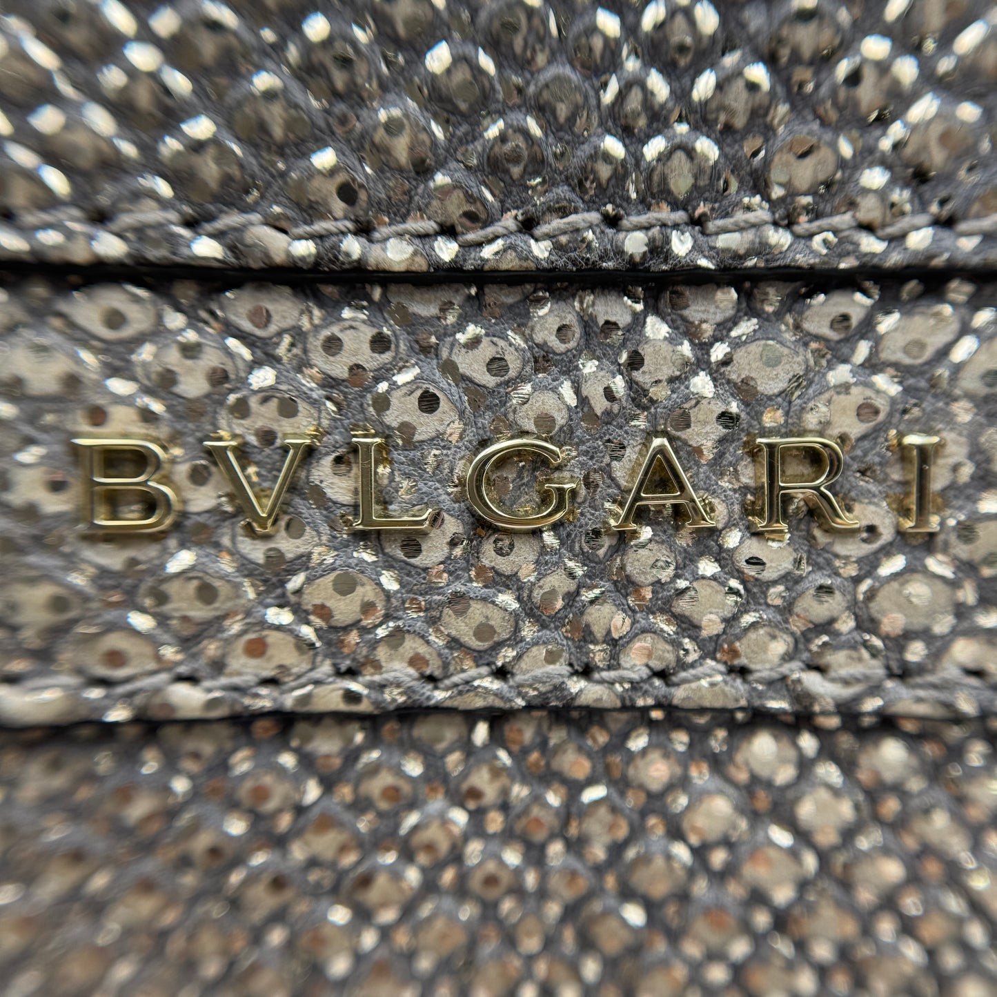 Metallic Karung Serpenti Forever Crossbody Gold