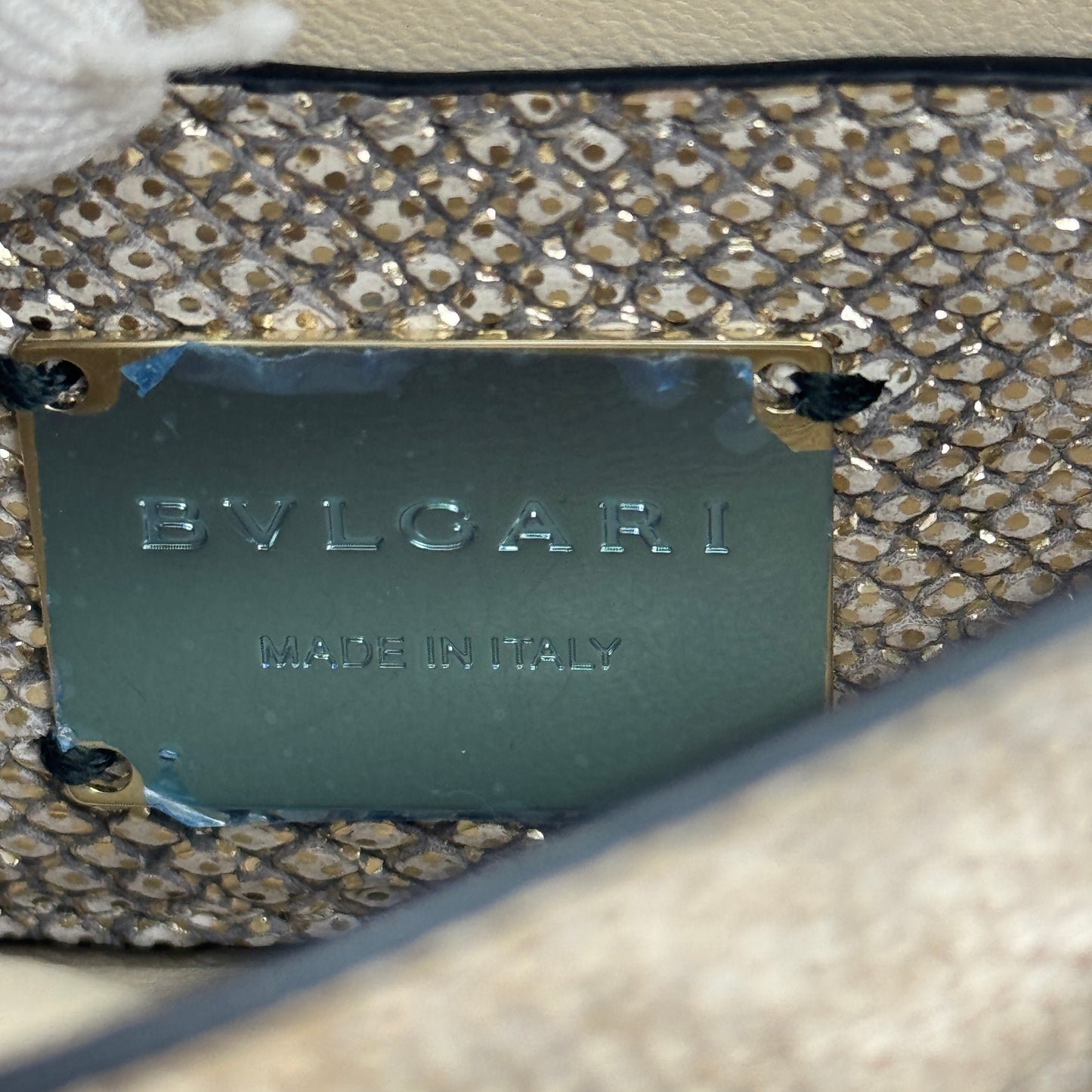 Metallic Karung Serpenti Forever Crossbody Gold