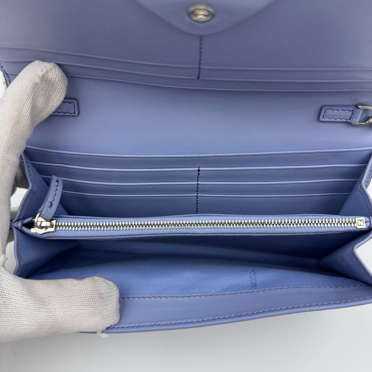 Continental Wallet on Chain Studded Leather