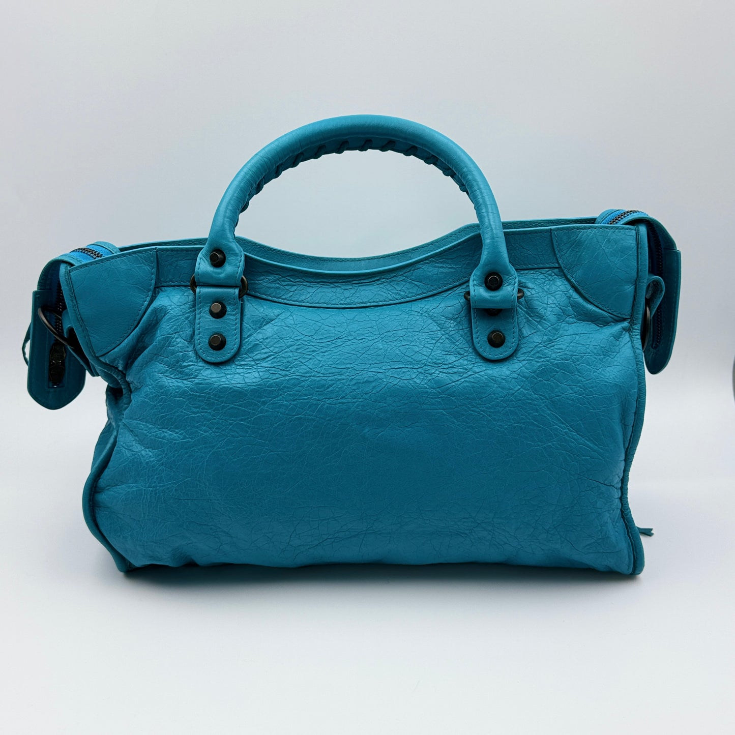 City Classic Studs Bag Leather Medium Turquoise