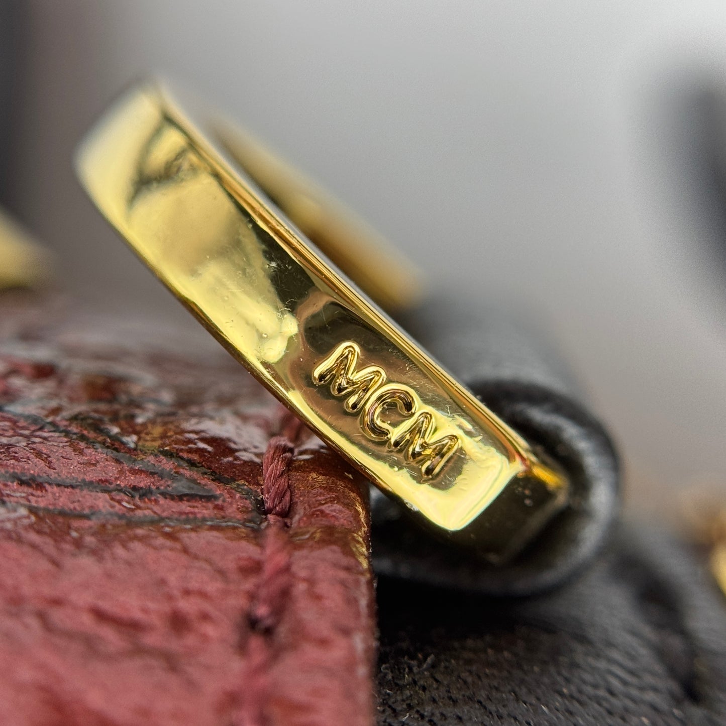 Burgundy/Black Leather X Mini Studded Strak-Bebe Boo Backpack