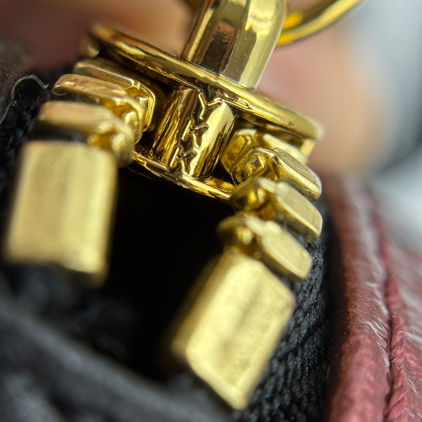 Burgundy/Black Leather X Mini Studded Strak-Bebe Boo Backpack