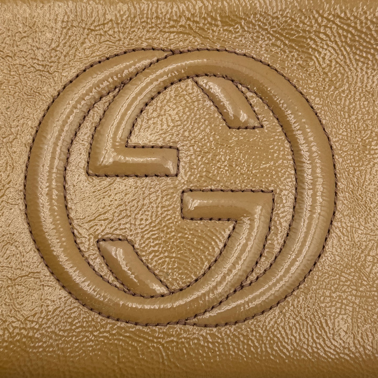 Soho patent leather clutch bag