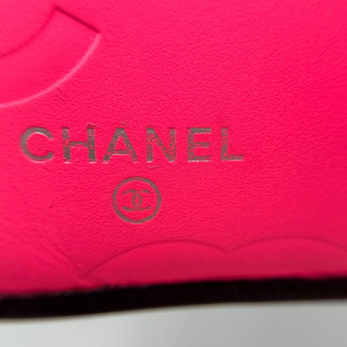 Calfskin Quilted Cambon Yen Wallet Black