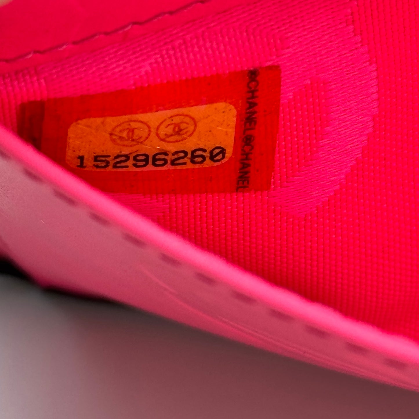 Calfskin Quilted Cambon Yen Wallet Black