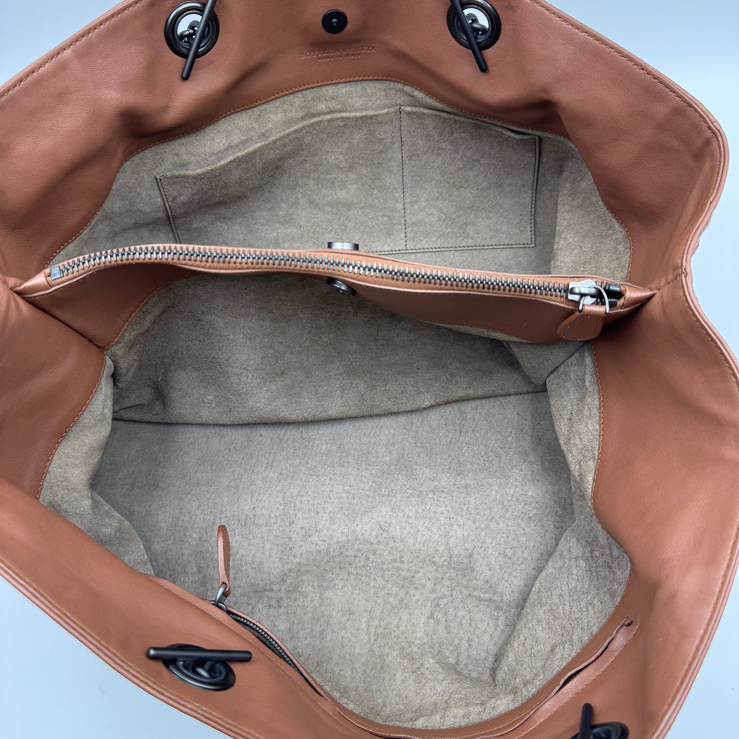 Intrecciato Chain Tote Brown