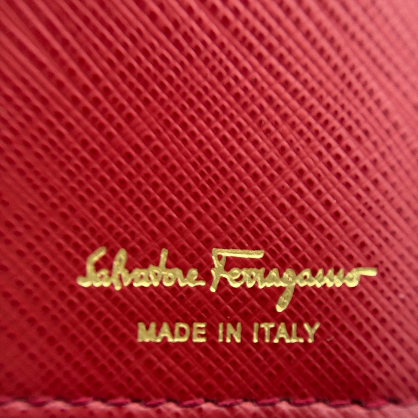 Red Leather clutch Wallet on Chain