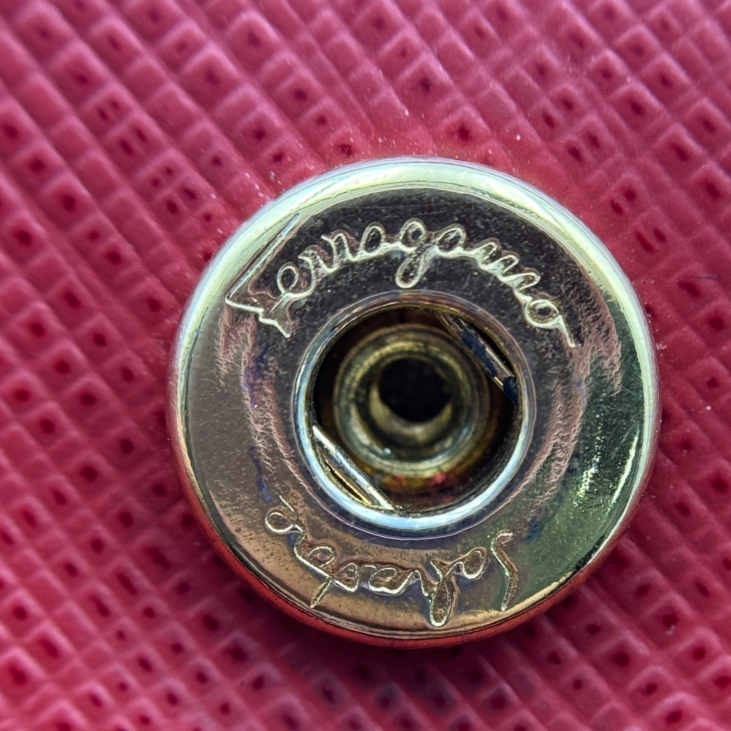 Red Leather clutch Wallet on Chain