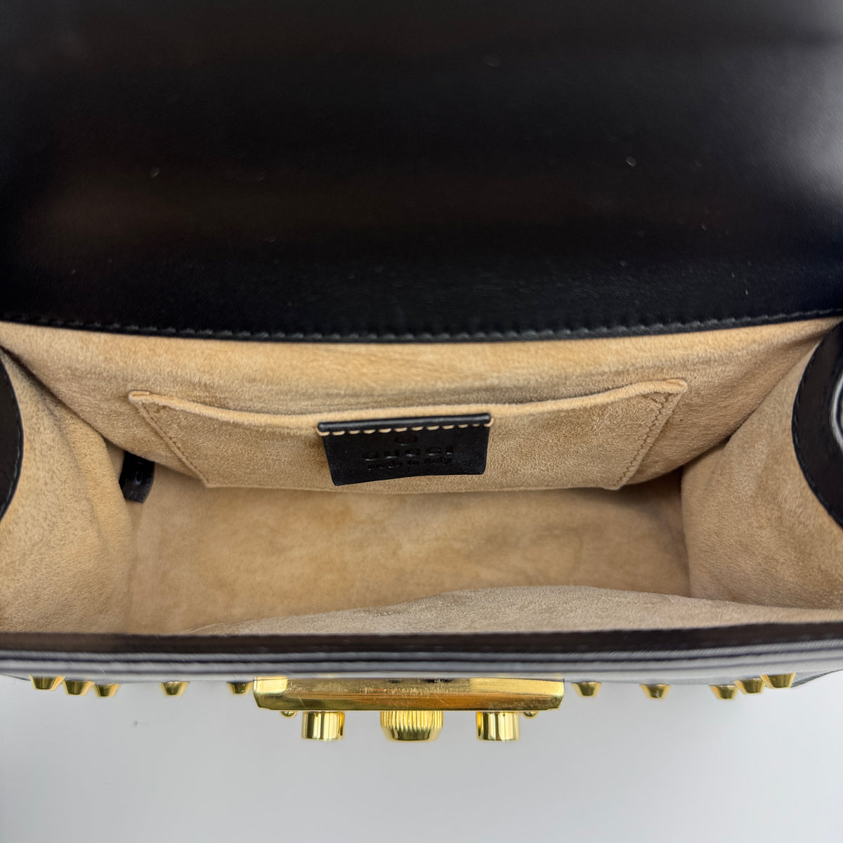 Gucci Pearly Padlock Shoulder Bag Studded Leather Small — view 8 of 9 Pearly Padlock Shoulder Bag Studded Leather Small, view 8 of 9
