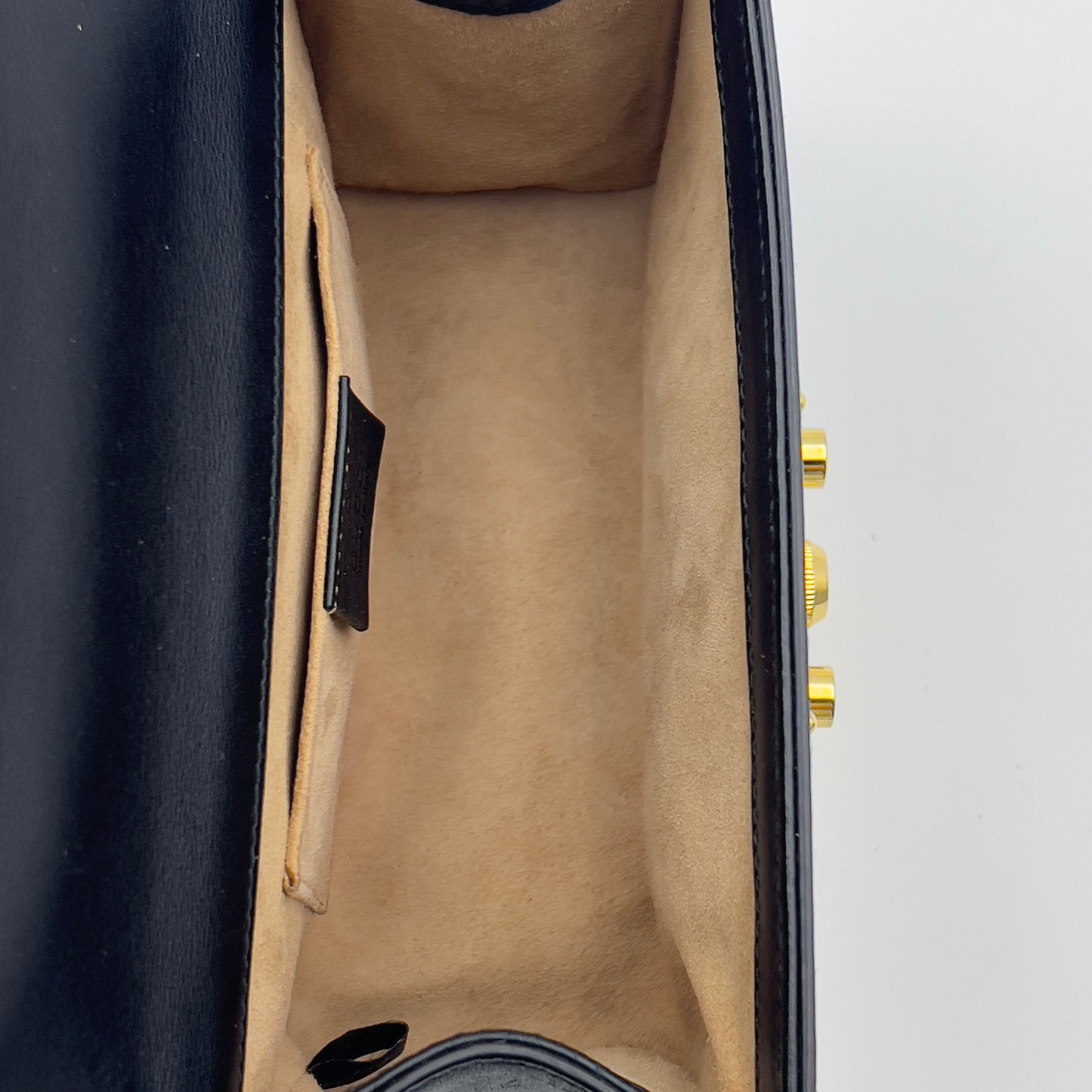 Pearly Padlock Shoulder Bag Studded Leather Small