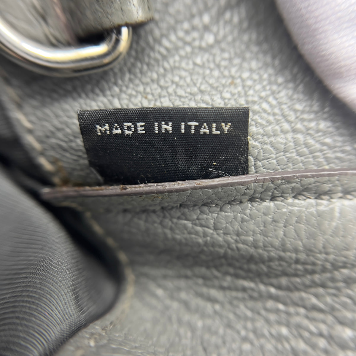 Miu Miu Leather Side Zip Convertible Tote Grey — view 6 of 8 Leather Side Zip Convertible Tote Grey, view 6 of 8
