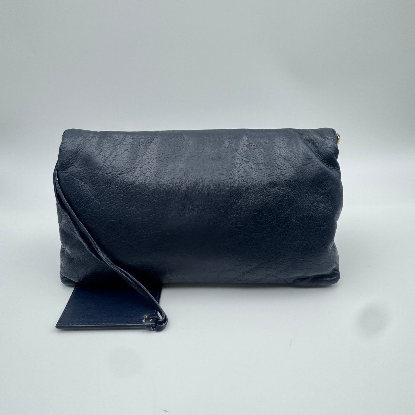 Envelop leather clutch Crossbody bag Blue