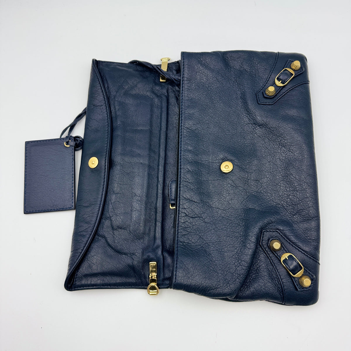 Balenciaga Envelop leather clutch Crossbody bag Blue — view 4 of 9 Envelop leather clutch Crossbody bag Blue, view 4 of 9