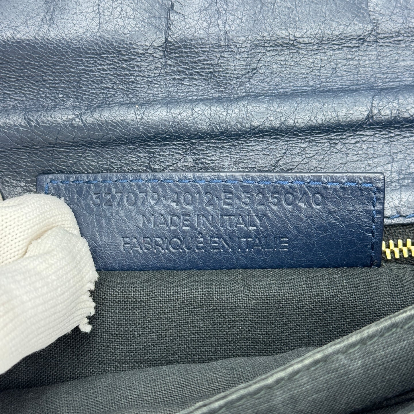 Envelop leather clutch Crossbody bag Blue