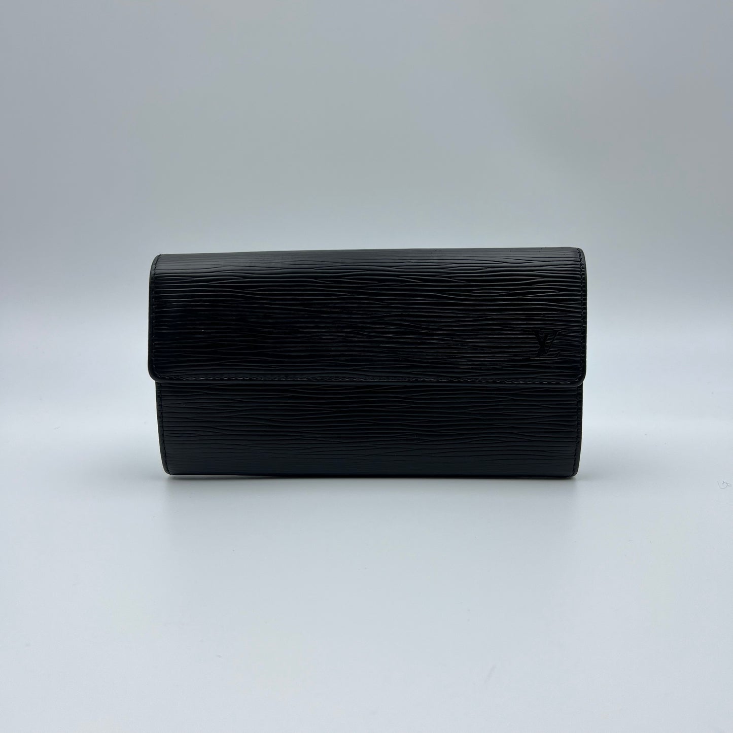 Louis Vuitton Black Epi Leather Porte Tresor Wallet