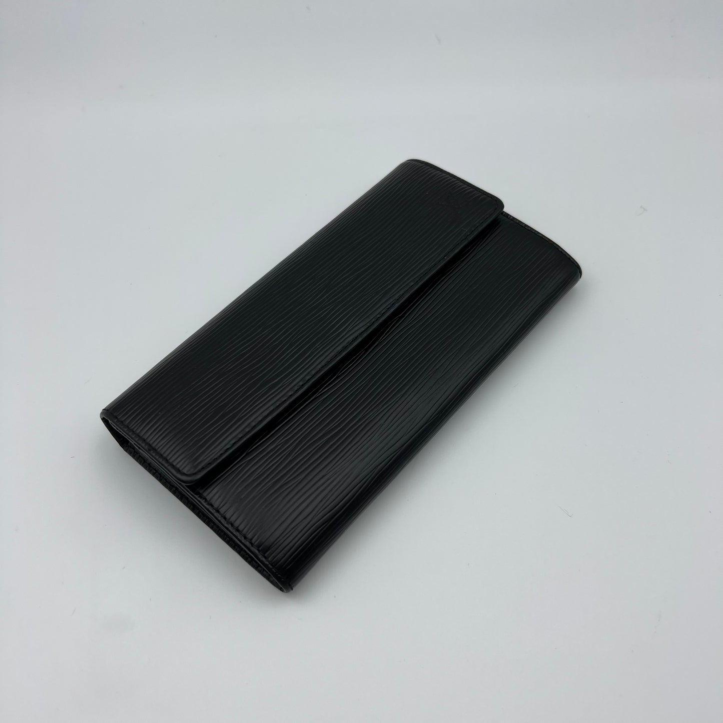 Louis Vuitton Black Epi Leather Porte Tresor Wallet