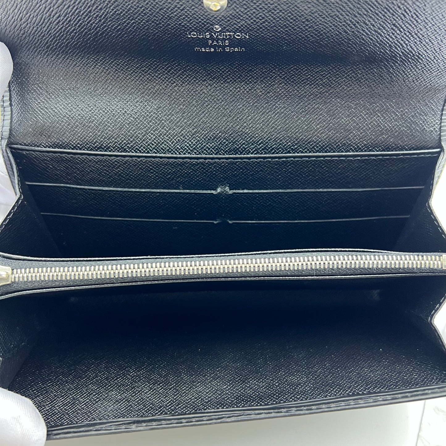 Louis Vuitton Black Epi Leather Porte Tresor Wallet