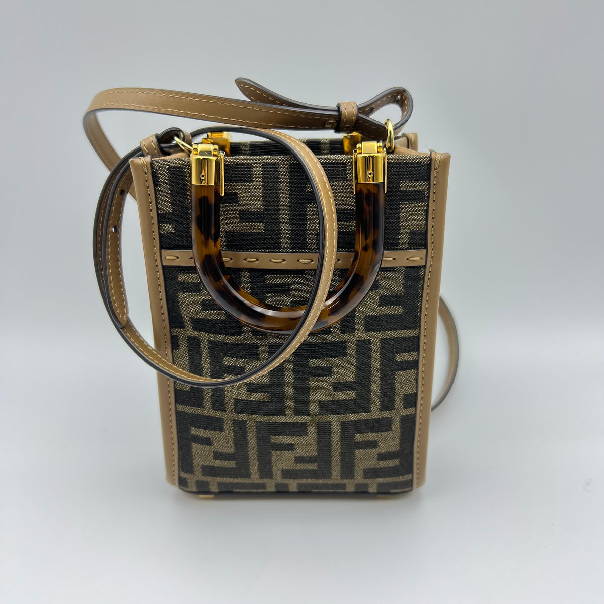 Fendi Canvas Sunshine Shopper Tote Mini 2022 — view 1 of 7 Canvas Sunshine Shopper Tote Mini 2022, view 1 of 7