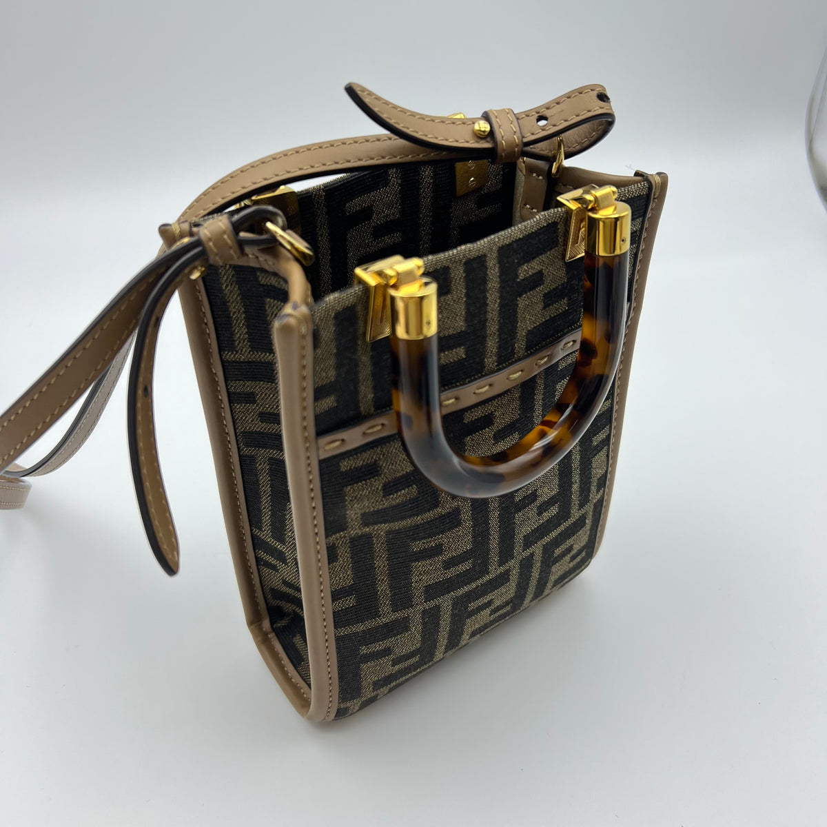 Fendi Canvas Sunshine Shopper Tote Mini 2022 — view 2 of 7 Canvas Sunshine Shopper Tote Mini 2022, view 2 of 7