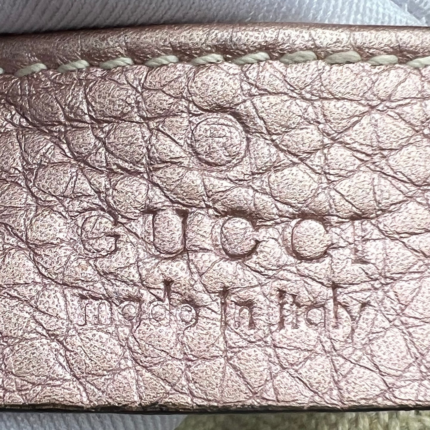 Metallic Pebbled Calfskin Mini Soho Chain Bag Pink