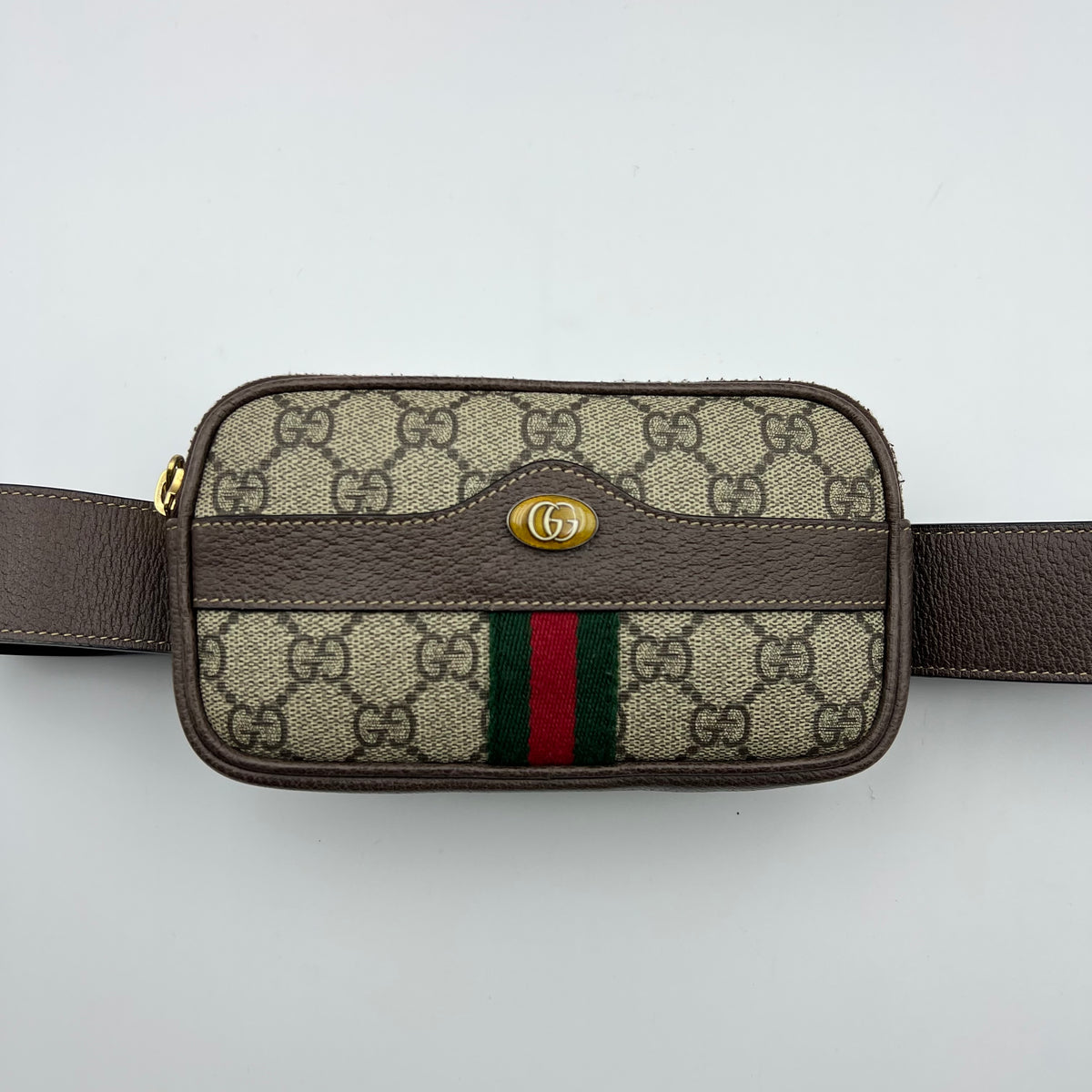 Gucci GG Supreme & Web Small Ophidia Belt Bag Size 85/34 — view 1 of 9 GG Supreme & Web Small Ophidia Belt Bag Size 85/34, view 1 of 9