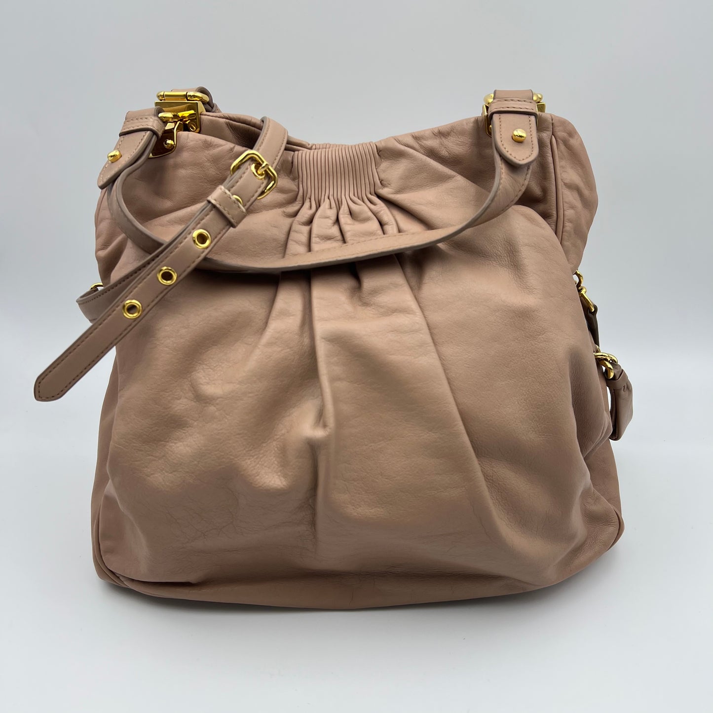 Leather Shoulder Bag Pink