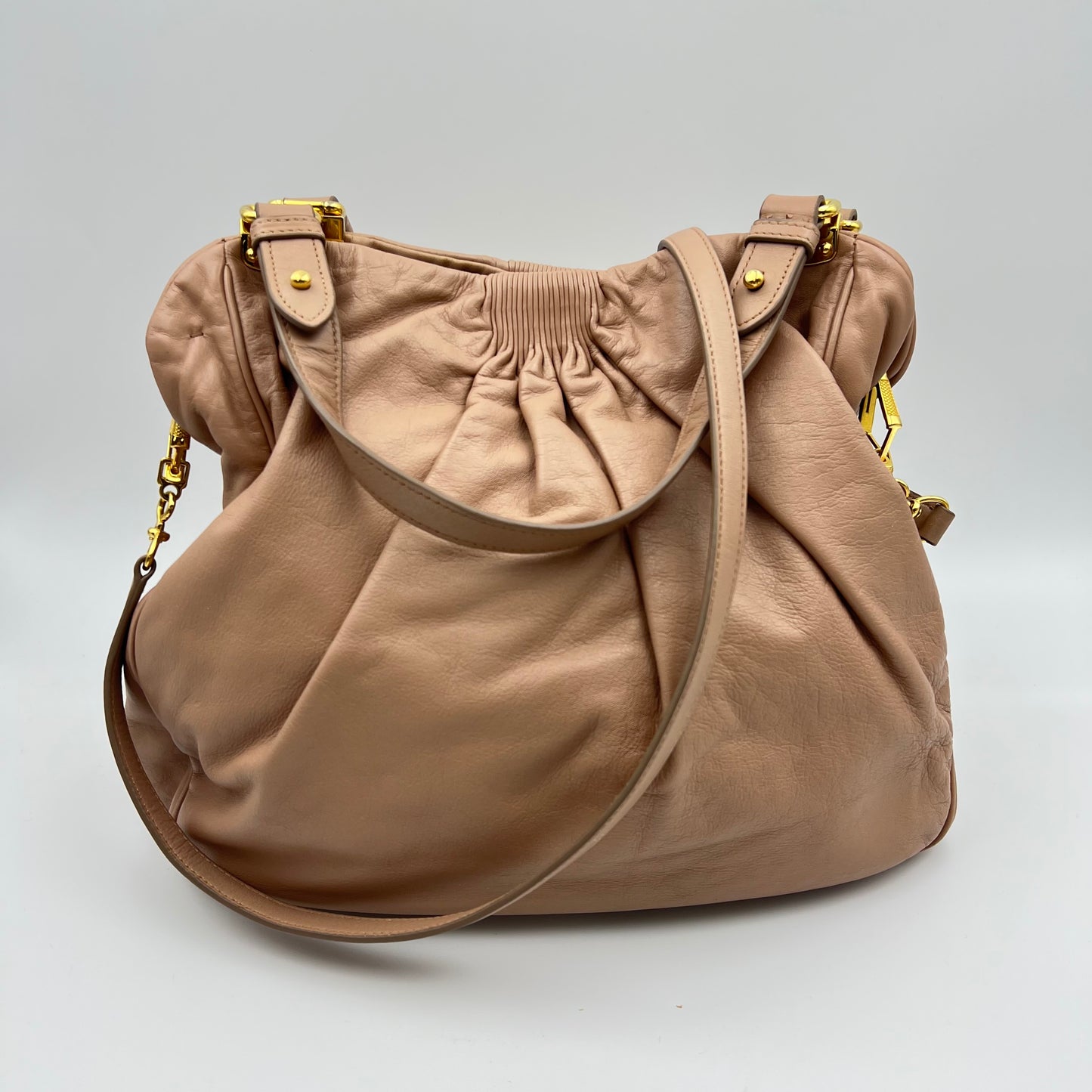 Leather Shoulder Bag Pink