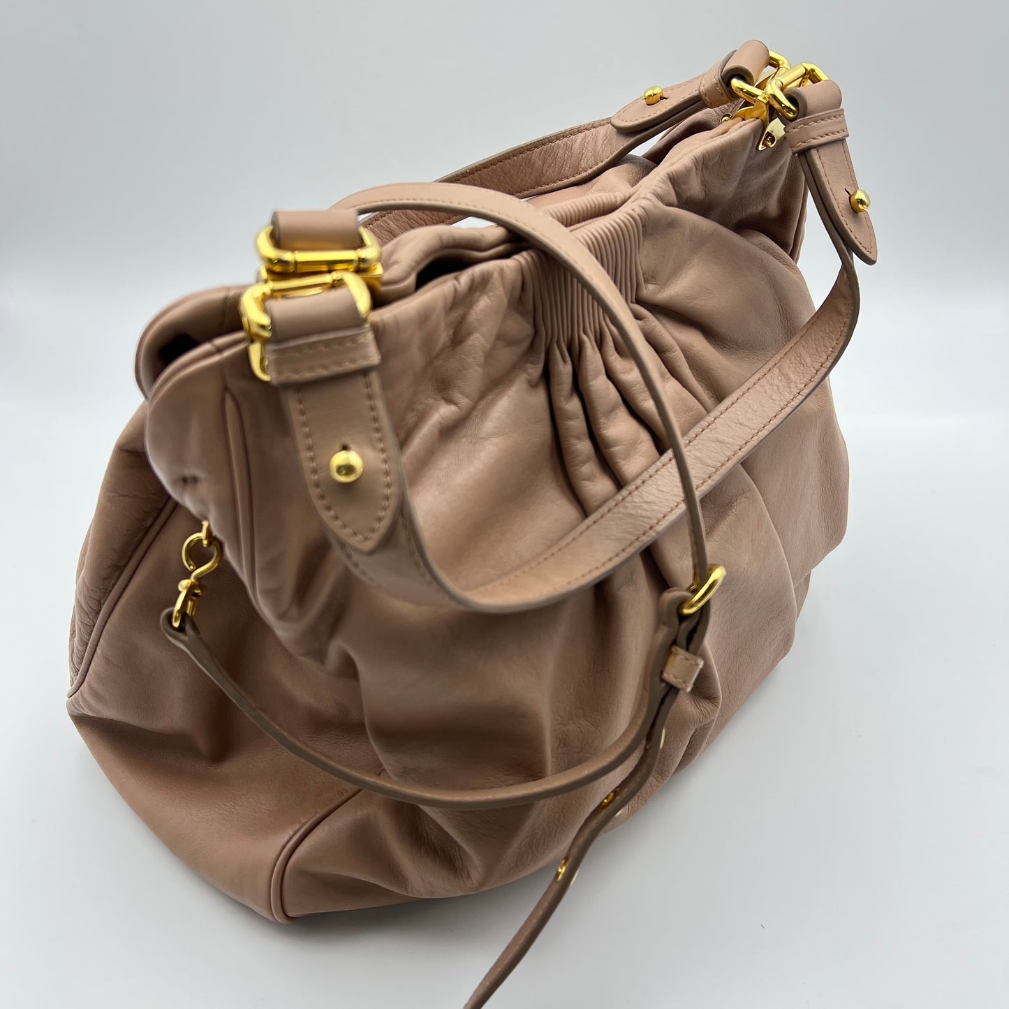 Leather Shoulder Bag Pink