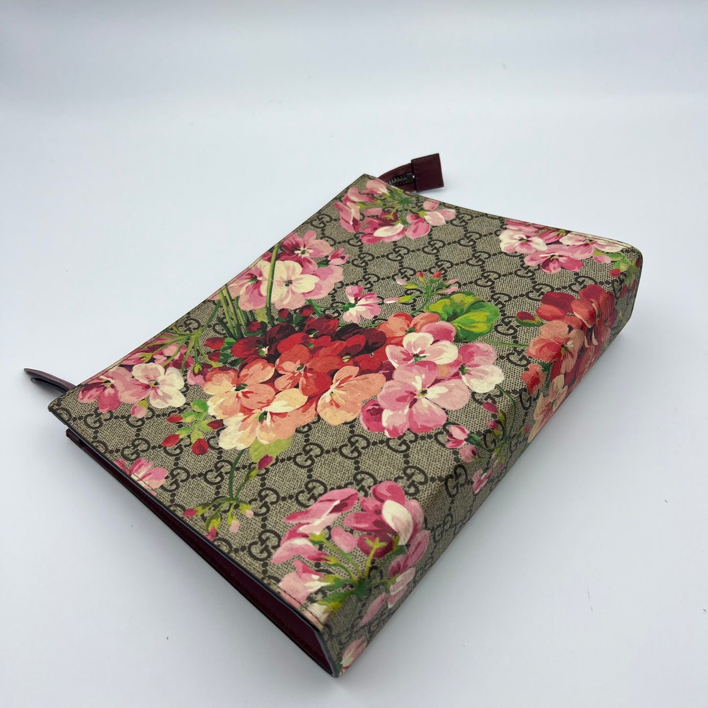 GG Supreme Blooms Clutch Bag Pink Floral Print
