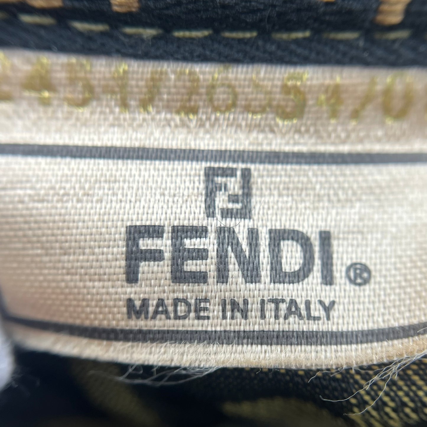 Vanity Pouch Top Handle Black Brown